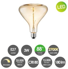 LED Dimmelhető izzó VINTAGE EDISON E27/3W/230V 2700K