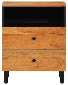 tömör akácfa és szerelt fa éjjeliszekrény 50 x 33 x 60 cm
