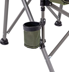 Leziter Comfort Plus karfás horgász szék pohártartóval zöld
