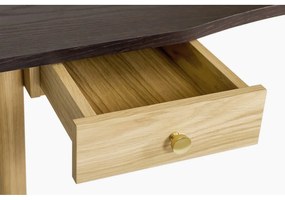 Íróasztal tölgyfa dekorral 70x140 cm Nice – Woodman