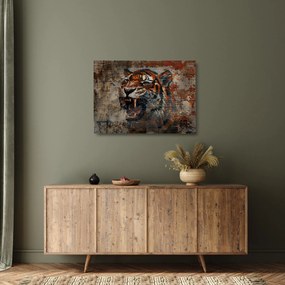 Üveg kép - Téglatigris (70x50 cm)
