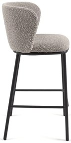 Szürke bárszék szett 2 db-os (ülésmagasság 65 cm) Ciselia – Kave Home