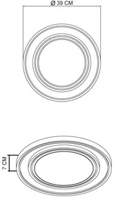 Globo 48136-24 - LED Mennyezeti lámpa LOGAN LED/24W/230V 3000K átm. 39 cm