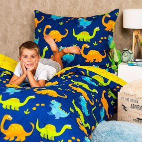 4Home Dino pamut gyermek ágyneműhuzat, 140 x 200 cm, 70 x 90 cm