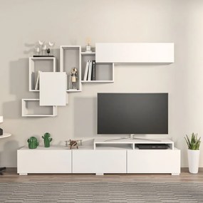 Amor TV-állvány, fehér, 210 cm