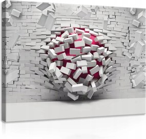 Vászonkép 100x75 Áttörés rombolás robbanás dinamika energia absztrakt 3D