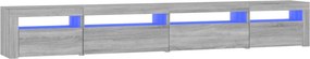 vidaXL szürke sonoma színű TV-szekrény LED-lámpákkal 270x35x40 cm