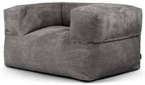 Sötétszürke kordbársony babzsákfotel MooG – SLOWDOWN