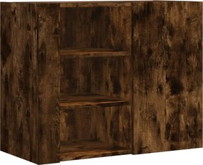 vidaXL füstös tölgy színű szerelt fa faliszekrény 75 x 35 x 60 cm