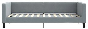 világosszürke kihúzható szövet heverő fiókokkal 90 x 200 cm