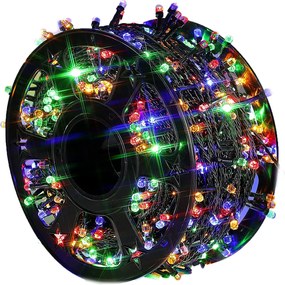 KarĂĄcsonyfa fĂ©nyfĂŒzĂ©r lĂĄnc 50 m 300 Led multicolor 8 ĂŒzemmĂłd RS-1050M