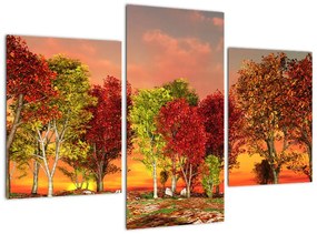 Természet kép - színes fák (90x60cm)
