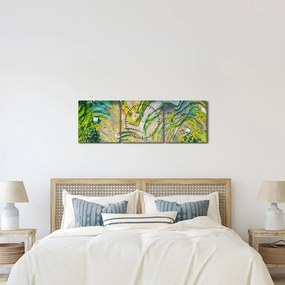 A rizsföldek képe madártávlatból (órával) (90x30 cm)