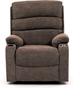 Elektromos TV és Relaxfotel Barna Szörvet Kárpittal. TV-S8348 CRM2