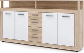 BLAGO komód 190 cm sonoma tölgy/fehér