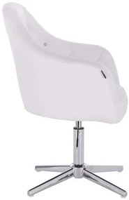 HC830 Fehér modern műbőr szék krómozott lábbal