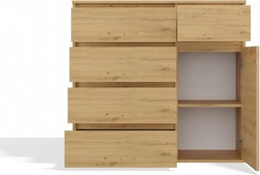 1D5S komód 100x40x93 cm, tölgy