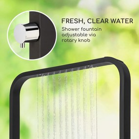 Blumfeldt Sumatra Breeze, SQ, kerti zuhany, WPC, alumínium, 70x55, szögletes