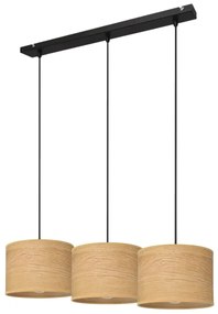 Csillár zsinóron ALBA 3xE27/15W/230V barna/fekete