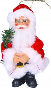 Karácsonyfa medál Mikulás karácsonyi dekoráció piros 13cm