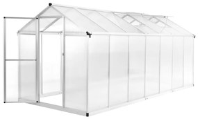 alumínium melegház 421 x 190 x 195 cm 15,6 m³