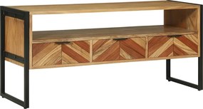 vidaXL TV szekrény fiókkal Barna 100 x 35 x 50 cm Tömör Akácfa