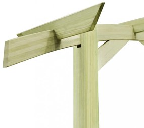 kerti pergola impregnált fenyőfalécekből 180 x 210 x 40 cm