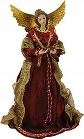 Angyalka Karácsonyfa Csúcs Arany Piros Magas Nagy Karácsonyfa 35CM