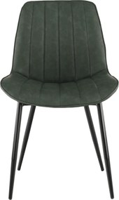 Szék, ekobőr zöld/fekete, HAZAL