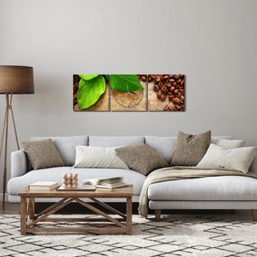 Kép - Kávé (órával) (90x30 cm)