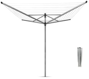 Ezüstszínű kerti ruhaszárító 50 m Lift-O-Matic – Brabantia