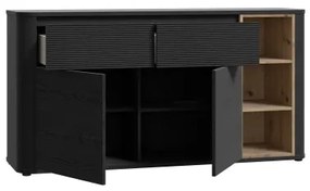 Komód BASKO fekete/tölgy