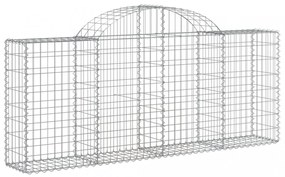 5 db íves horganyzott vas gabion kosár 200x30x80/100 cm