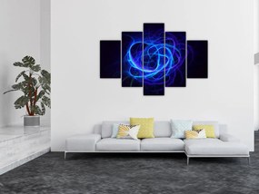 Kék absztrakt gombolyag képe (150x105 cm)