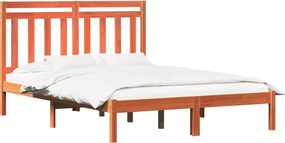 vidaXL Ágykeret Faggyú barna 205,5 x 145,5 x 100 cm Tömör fenyőfa