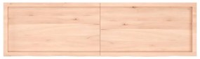 kezeletlen tömör tölgyfa fali polc 180x50x(2-6) cm