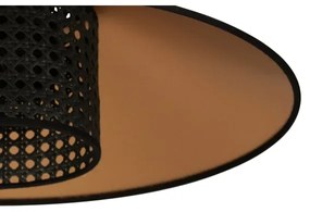 Duolla - Csillár zsinóron RIO RATTAN 1xE27/15W/230V átm. 45 cm fekete/arany