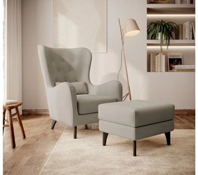 Fotel Calimero I  (szürkés bézs + wenge). 1099346
