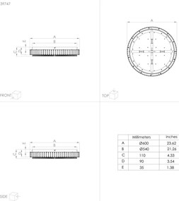 Eglo 39747 - LED Dimmelhető mennyezeti lámpa BALPARDA LED/52,4W/230V