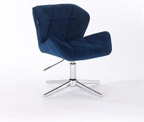 HR111CROSS Tengerkék modern velúr szék