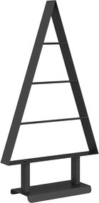 vidaXL Fém karácsonyfa állvánnyal Fekete 60 cm Acél