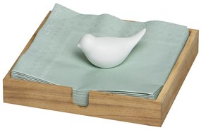 Räder Fa szalvétatartó porcelán madárral NAPKIN HOLDER