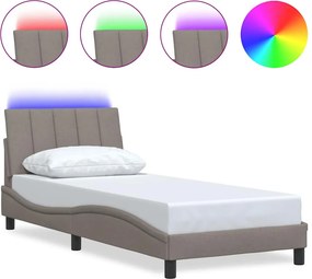 vidaXL tópszínű szövet ágykeret matrac nélkül Hanko 90x200 cm