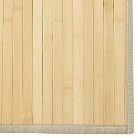 négyszögletű világos természetes bambusz szőnyeg 70 x 300 cm