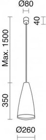 Novolux CUSKA 720B-G05X1A-50 Függőlámpa 1x60W/E27 IP20