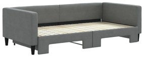 sötétszürke kihúzható szövet heverő 100 x 200 cm