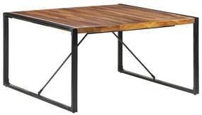 Paliszander felületű tömör fa étkezőasztal 140 x 140 x 75 cm