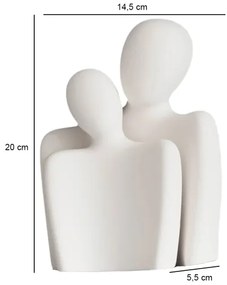 Fehér asztali dísz, 20 x 5,5 x 14,5 cm