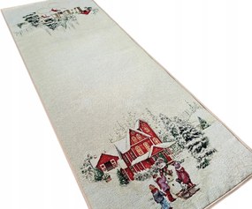 Futópad 40x100 cm hóemberrel és gyerekekkel dekoratív gobelin Különböző Minták