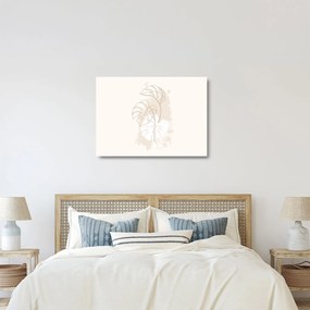 Üveg kép - Line art monstera N⁰1 (70x50 cm)